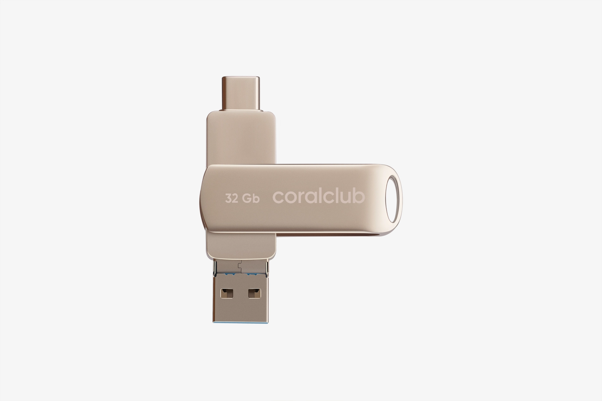 Флеш-накопитель CORALCLUB USB+Type-С