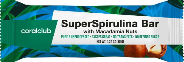 СуперСпирулина Бар с орехом макадамии