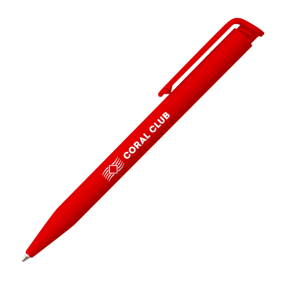 Ручка с логотипом, красная